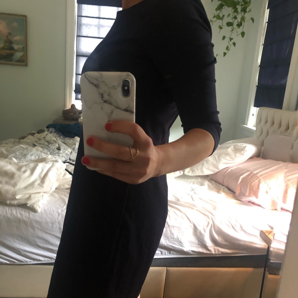 Gap cotton shift dress navy